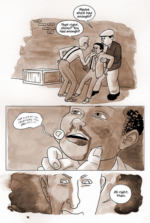 Book 1, Page 97SuperButch is a webcomic about a lesbian superhero in the 1940s who protects the bar 