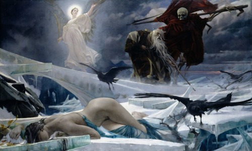 Ahasuerus at the End of the World, (1888) sbg Adolf Hiremy-Hirschl (hongrois) Huile sur toilehttp: