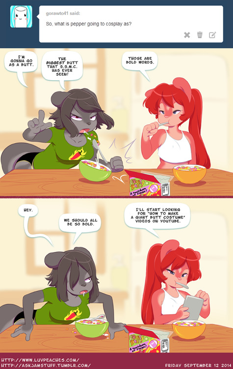 askjamstuff:  Jam: Pepper has always been very passionate about her pursuits. His personal Tumblr     Weasyl     DA     Twitter And I guess support his lil’ download shop~ sheesh. 