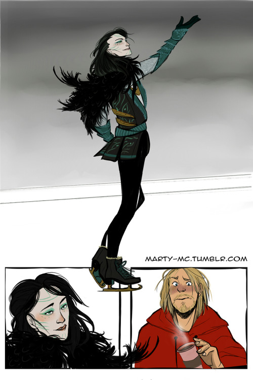 marty-mc:As requested MANY MANY TIMES the Thorki on Ice AU you wanted with diva Loki and his most af
