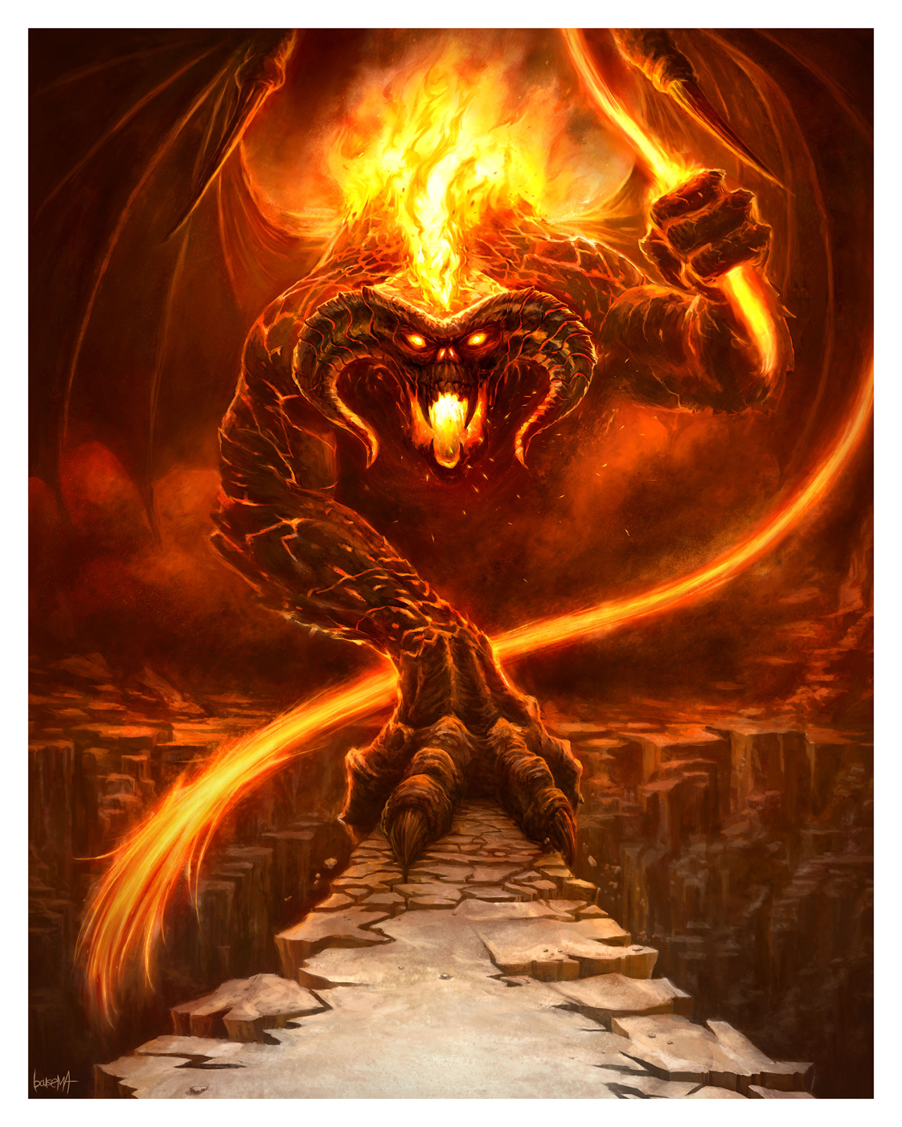 Lotr Balrog Porn - PsycheDump â€” Balrog Art by James Bousema