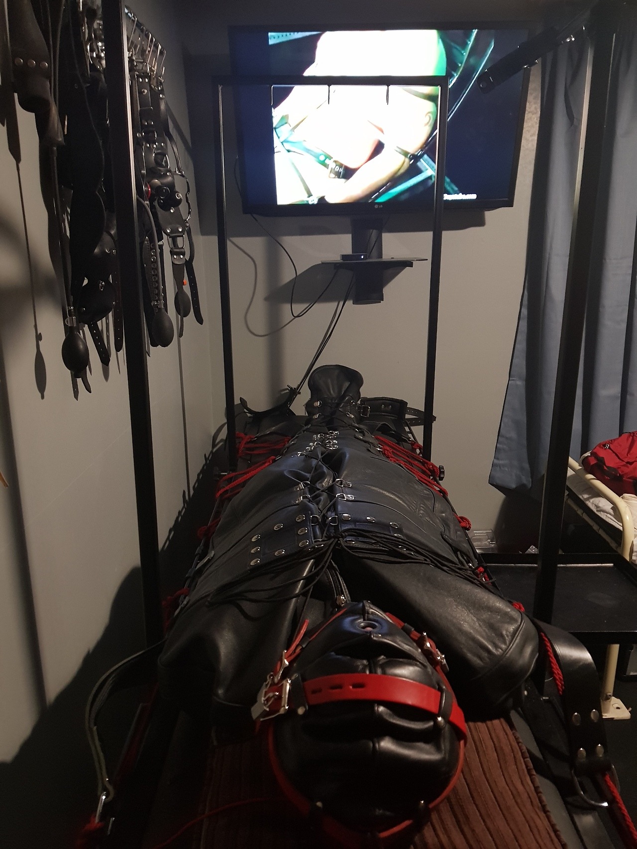 atmydisposal:Time for some sleepsack, sensory deprivation and bondage fun. Not to