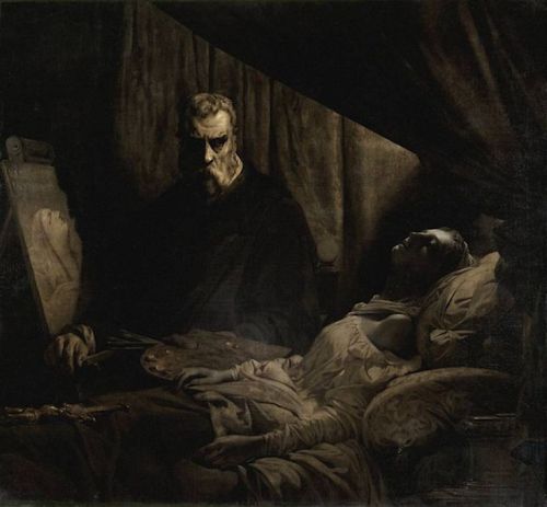 leirelatent:“Tintoretto Painting His Dead Daughter” - Cogniet Léon, 1843.