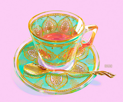 tincek-marincek:Would you like a cup of tea?Enjoy some of my recent studies ✨ Done in Photoshop CC w