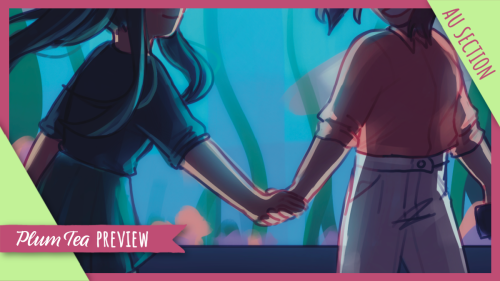 ZINE PREVIEWTake a look at some of the art from the zine’s mini AU section! This adorable scen