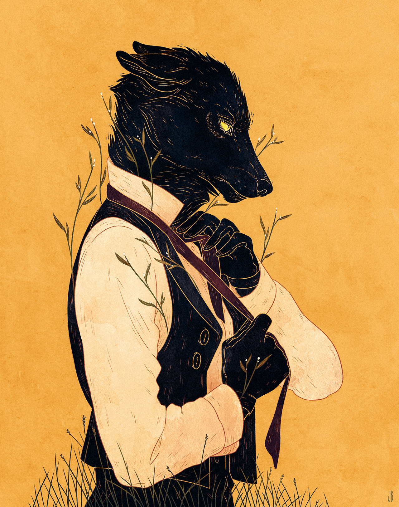 dappermouth: “Cruel,” he thought, “how stories go—with men as heroes, wolves