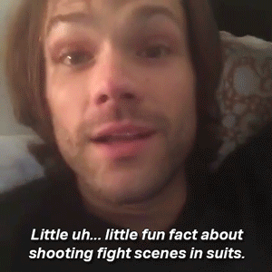 Just Jared Being A Sweetie While Watching 11x07 With Everyone Last Night.