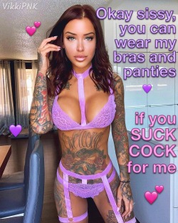 vikkipnkcaptions:💜Original sissy captions by Princess Vikki PNK💜