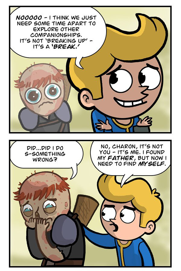 dorkly:  Fallout Companion Break-Up 