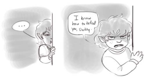 tazdelightful: [ID: A digital sketch comic featuring Barry, a middle-aged human with glasses and sho