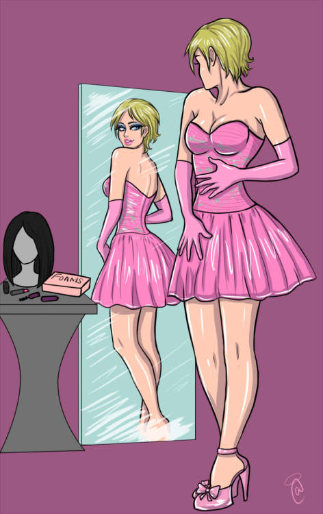 trannyillustrated:Commission - Becoming Cynthia by Kitty-Marshmallow