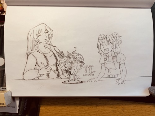 10/25/2019
Here’s today’s inktober work folks Day 25: Tasty involving two of my OCs:
Toni and Hana saving some spare time for treats after walking out around.
They’re both separated individuals though and are friends much like Hana knows Shinji as...