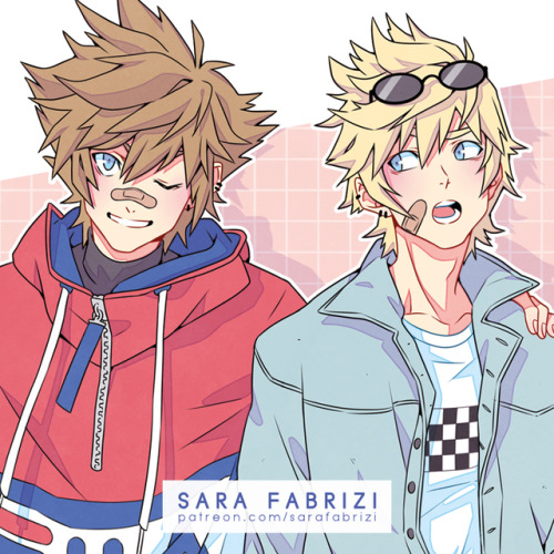 sarafabrizi:I love drawing street fashion version of my favorite characters! ❤️ I think Sora and R