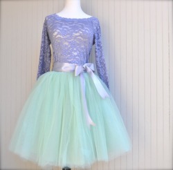 retro-girl811:  Two-Tone Tulle Cocktail Dresses