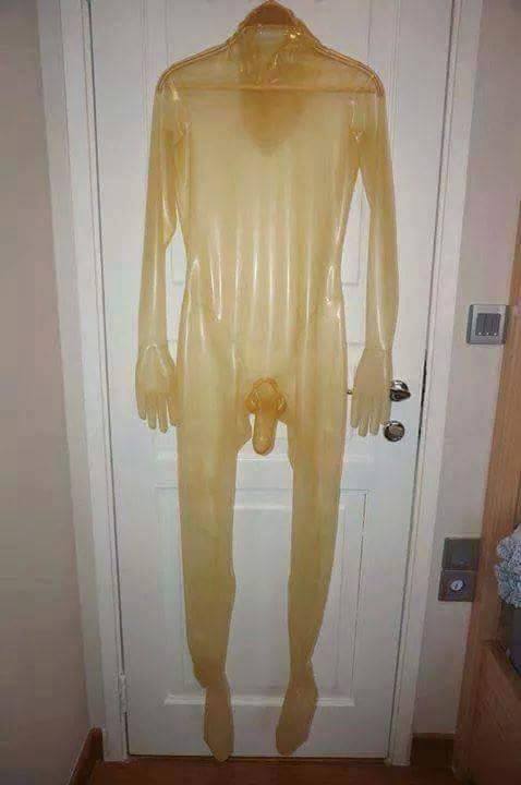 Full body latex condom suit