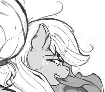 ponycuddles:  AJ, what are you so happy about? [click image for full]  Hng.  Thank