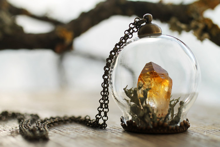 satans-victims:  sosuperawesome:  Crystal terrarium, dandelion, rose, wildflower