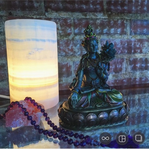 The way the morning light caressed our White Tara in the shop made me long for my meditation space. 