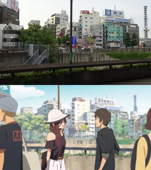 art-woonz:  Real life locations from Kimi no Na wa.(Your name) -seichi junrei (Tokyo side)  By: @crean(Medium.com) Instagram: @artwoonz