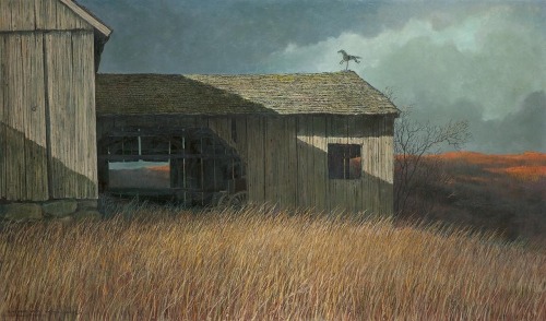 Eric Sloane (1905 - 1985) “November Wind” Oil on Masonite 61.0 x 106.7 cm