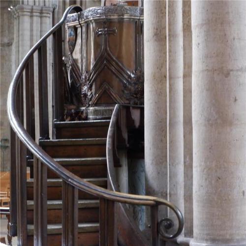 Inside Ripon CathedralIs this the stairway to heaven, not quite, it is the stairway to the pulpit.