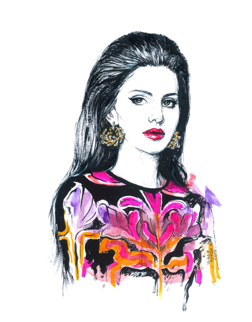 Dianna Kuksa illustration of Lana del Rey