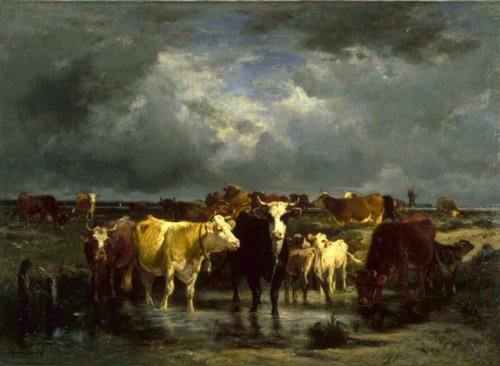 The Approach of a Storm, Emile van Marcke, ca. 1872