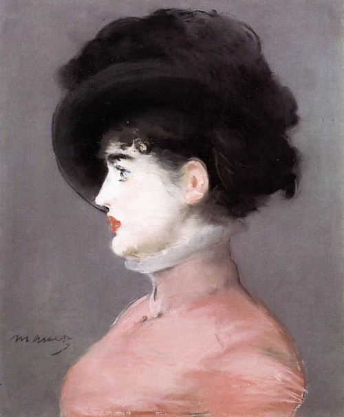 Irma Brunner (Woman in a Black Hat) by Edouard Manet 