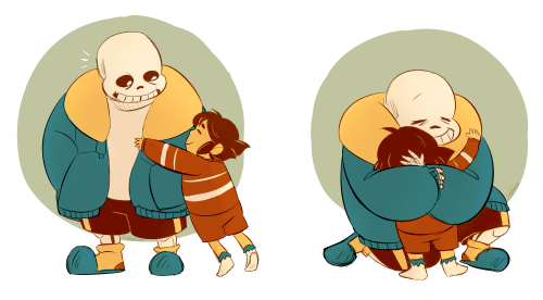 sylphee:Here’s the Undertale hug requests that I finished!! These really helped cheer me up, so than