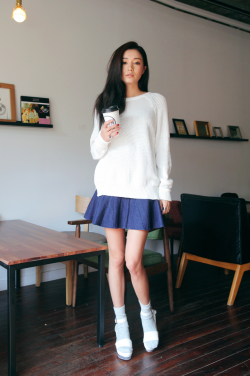 the-streetstyle:  High-Low Knit Sweatervia stylenandaen 
