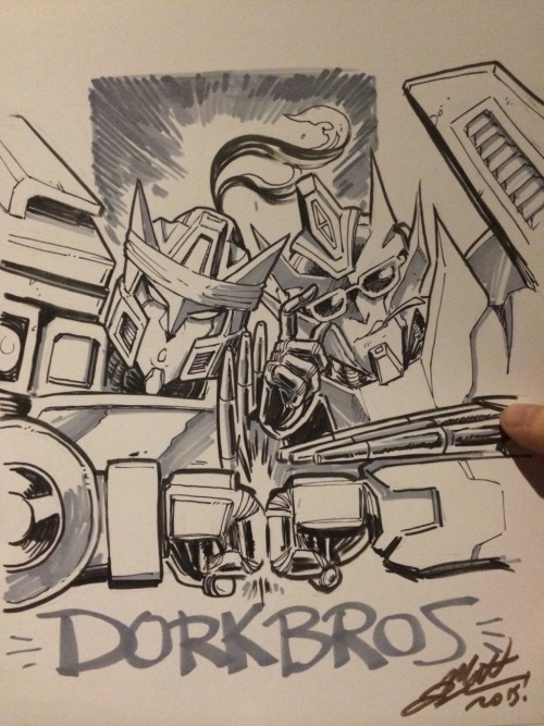 chrismcfeely:  spankzilla85:  Botcon sketches, part 1!  Krulos from Dino Riders, man, that’s getting deep into the Welker resume!