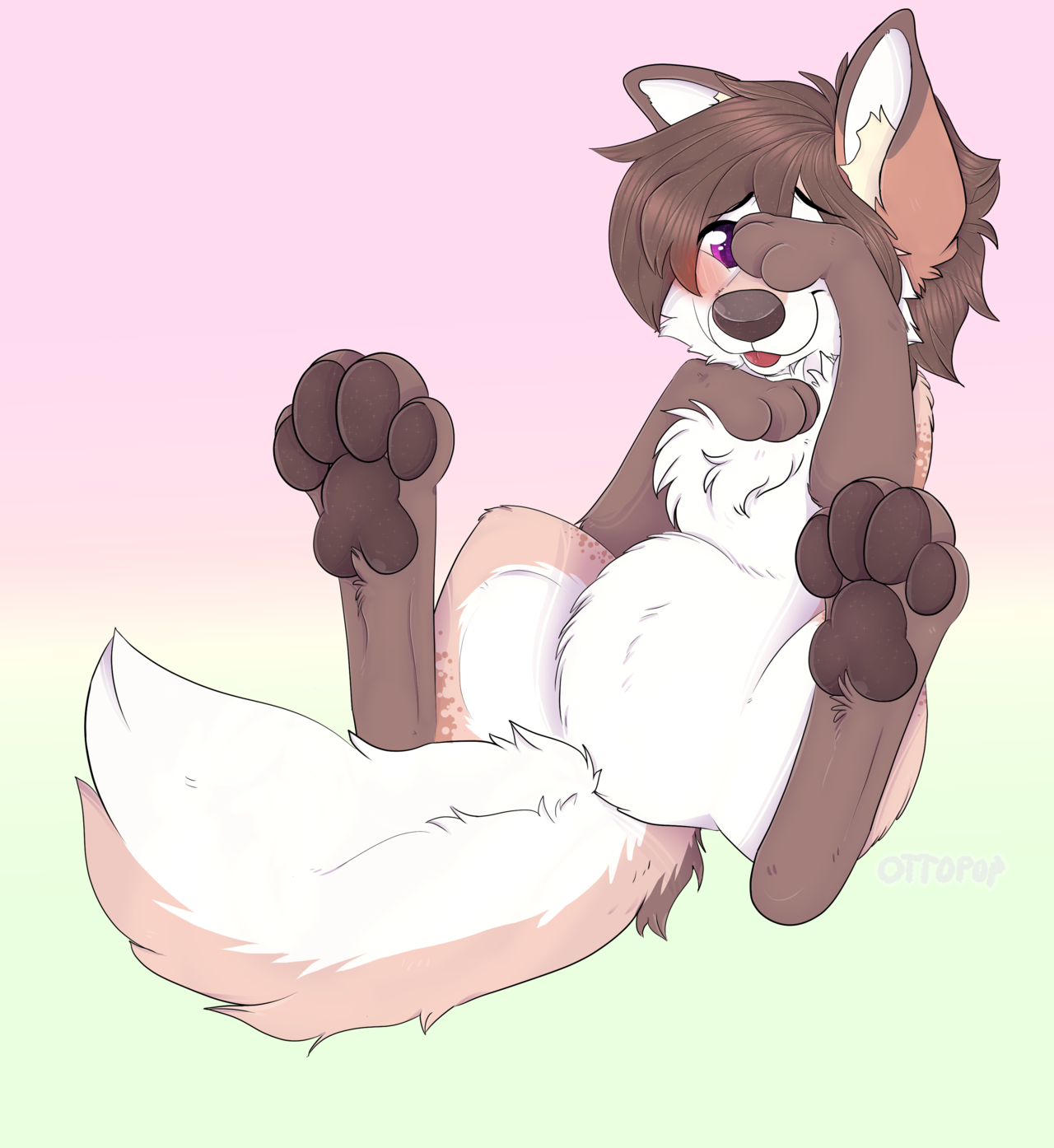 justaguynamedirotha: Good morning, have some paws Artwork by Poppy!  HNNNG &lt;3