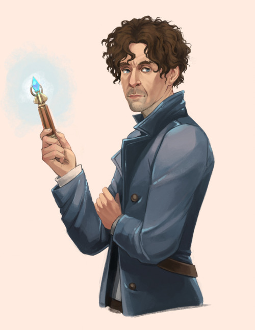 cryingmanlytears:Here’s a commission I did of the eighth doctor for @tickle-me-dalek!