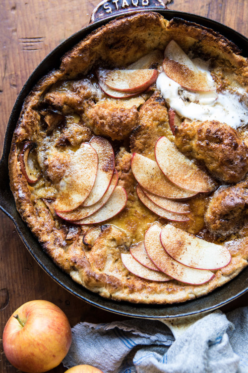 sweetoothgirl: cinnamon apple puffed pancake
