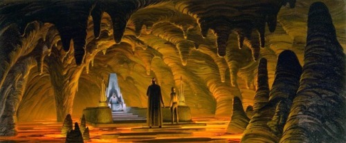 talesfromweirdland:Ralph McQuarrie art and designs for the Emperor’s throne room and guards. Return 