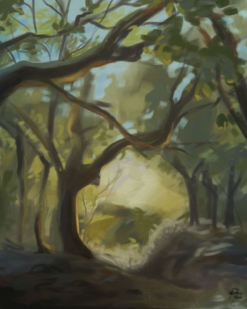 Quick 1 hour painting from reference I did last night. Different from what I usually draw and post, 