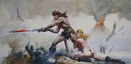 leoevilbanger:Unused Renato Casaro art for the CONAN THE BARBARIAN (1982) film.