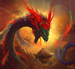 awesomedigitalart:  Quetzalcoatl by vandervals