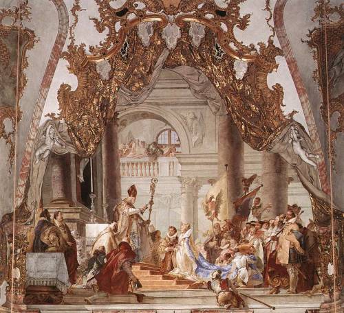 giovanni-battista-tiepolo: The Marriage of the Emperor Frederick Barbarossa to Beatrice of Burgundy,