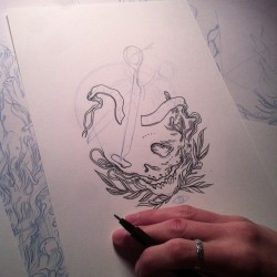 allison-sommers:  Dusted off the pens to do a little inking for a possible project. #wip