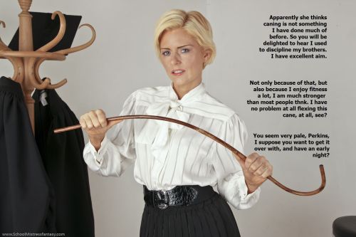 naughtyboymatthew: This virtuous Christian governess is very skilled in the use of the cane! She ha