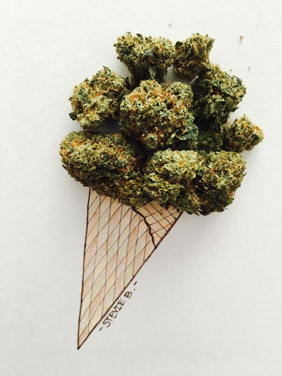 sativasenshi:  Cannabis cone 🍦🍦🍦 you should smoke that before it melts 