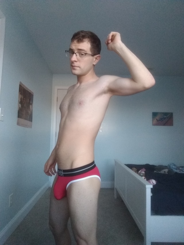 bikinithonglover:bikinithonglover:Geez do I look big in these. It&rsquo;s all in the pouch baby! Reminder that all of my undies are for saleHad to appeal this one for some reason