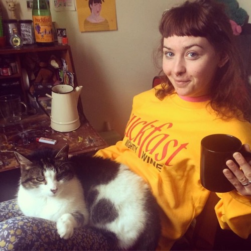 Buckfast and cats tid #buckfast #cats #studio #illustration #cosy #notactuallydrinkingrn