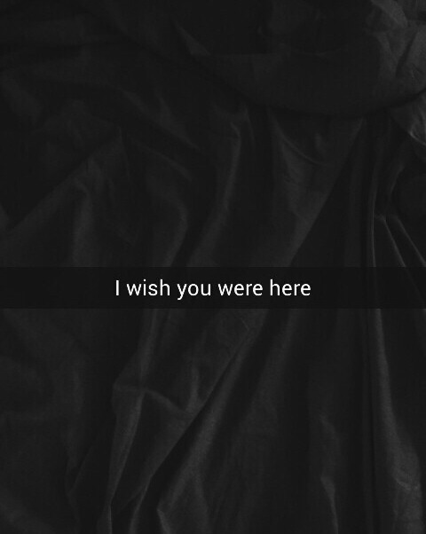 How I wish, how I wish you were here, we&rsquo;re just two lost souls swimming