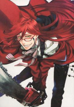 crimson-thanatos:  The red reaper Grell Sutcliff~ Art by Yana Toboso 