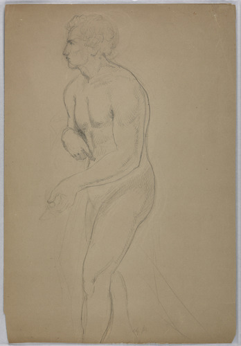 Study of a Male Nude for &ldquo;Tribute Money&rdquo;, Daniel Huntington, July 1852, Smithson