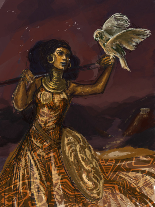 Athena, work in progress. Continuing my Greek mythology series.