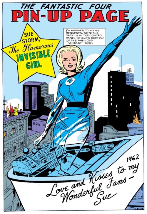 billyarrowsmith:  Fantastic Four pin-up “Invisible Woman” by Jack Kirby