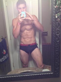 Texasfratboy:  College Freshman In Nothing But His Underwear! What A Cutie!